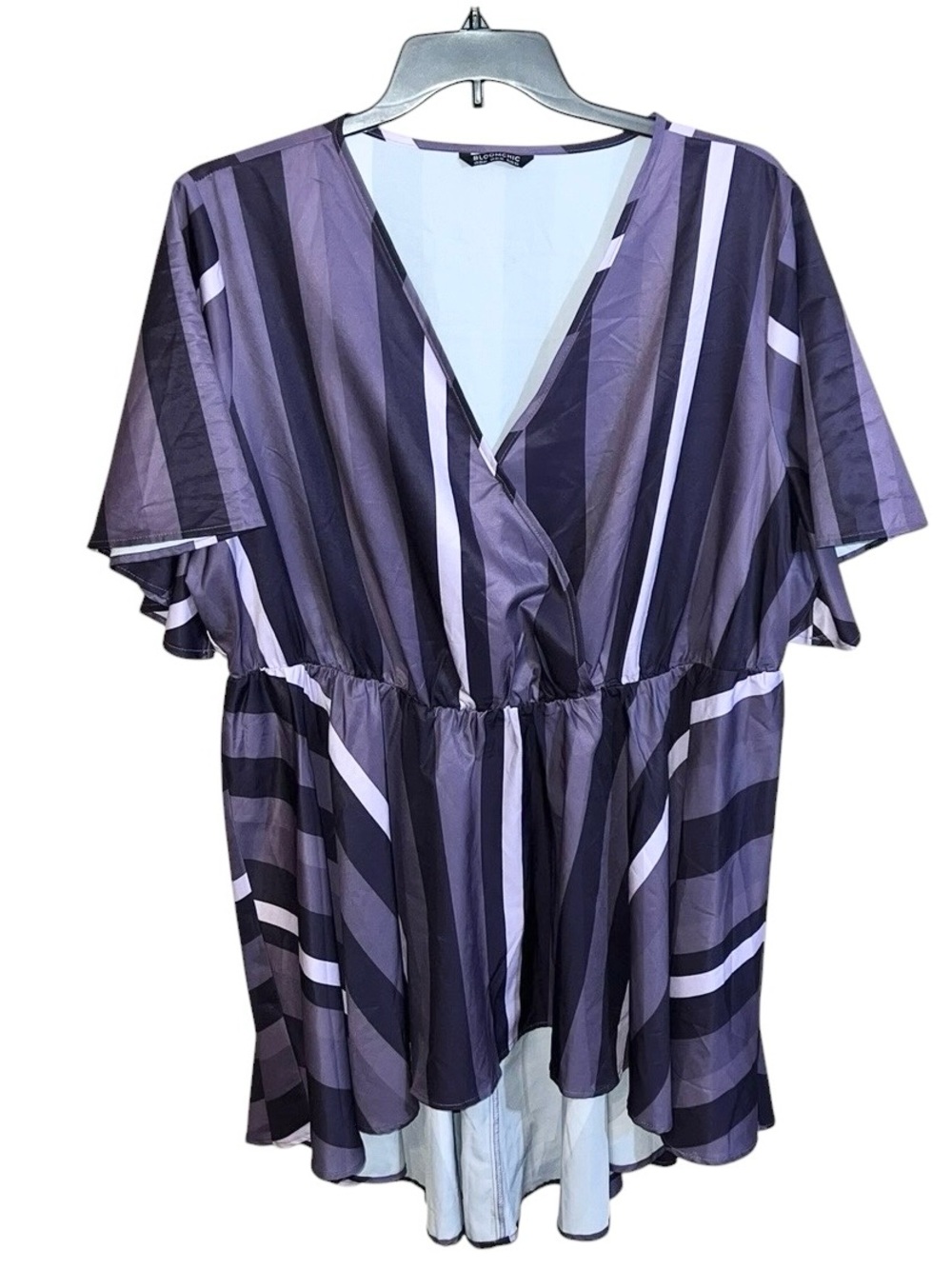 Bloomchic Wrap High Low Short Sleeve Top Women’s 22/24 Plus Size